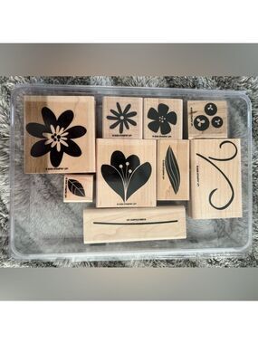Stampin’ Up! Bodacious Bouquet Floral 2006 Set of 9 Stamps Retired
